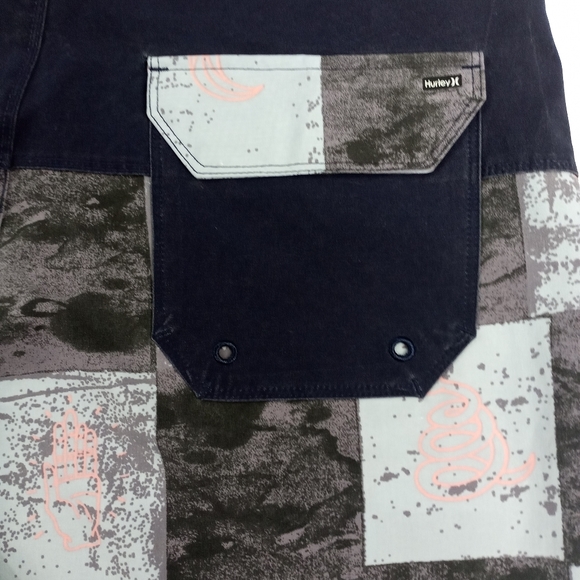 Hurley Surfcheck Phantom Boardshorts 18" Aqua 32 - Picture 10 of 11